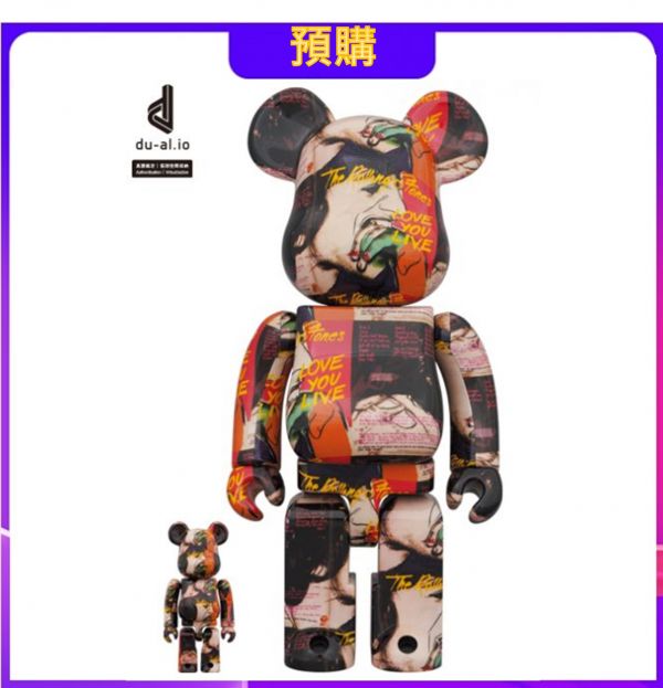 【預購】庫柏力克熊 BE@RBRICK 安迪沃荷×滾石樂團 Andy Warhol × The Rolling Stones “Love You Live” 500%&1000% 