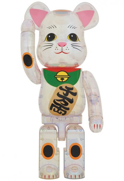【預購】庫柏力克熊 Be@rbrick  招財貓 千萬兩 透明 招き猫 透明メッキ 1000％ 