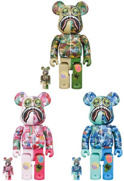 【預購】庫柏力克熊 Be@rbrick  BAPE(R) × Steven Harrington × BE@RBRICK 100%+400% 套組 