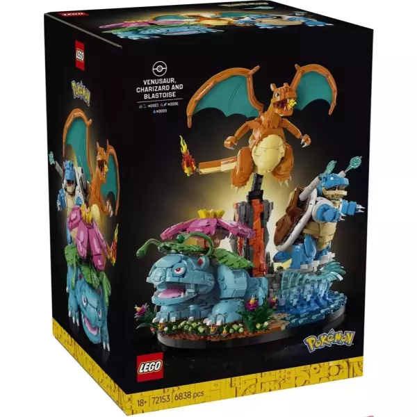 【現貨】LEGO 樂高 寶可夢系列 御三家 噴火龍 水箭龜 妙蛙花 神奇寶貝 #72153  (亞洲區僅韓國發售) 