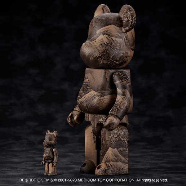 【預購】庫柏力克熊 BE@RBRICK 雪舟 国宝 「秋冬山水図（冬景図）」100%+400% 