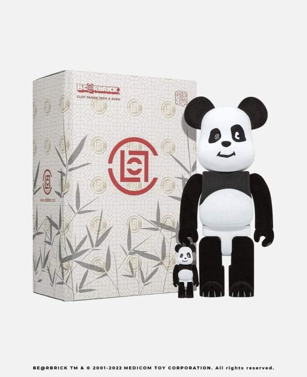 【預購】庫柏力克熊 BE@RBRICK × CLOT 熊貓 500% 