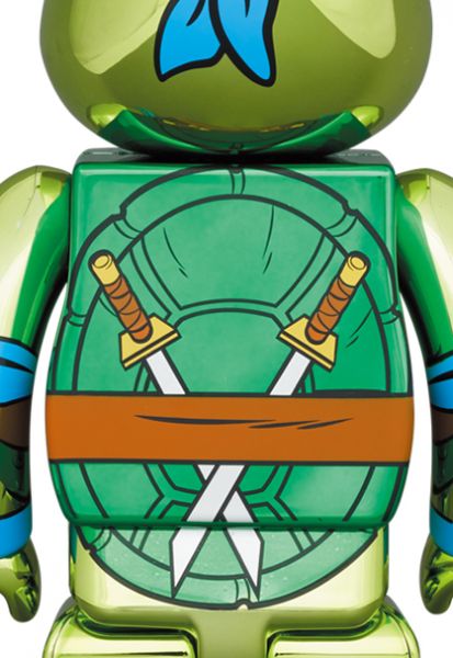 【預購】庫柏力克熊 BE@RBRICK 忍者龜 李奧納多 電鍍版 LEONARDO CHROME Ver. 500% 