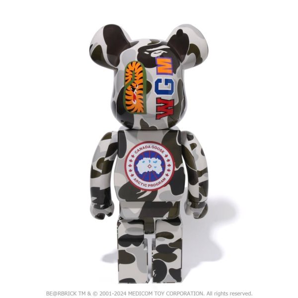 【預購】庫柏力克熊 BE@RBRICK  bape鯊魚 BAPE(R) × CANADA GOOSE SHARK 100％ & 400％ 1000% 