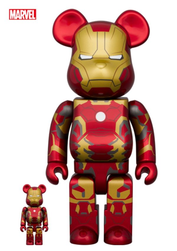 【預購】庫柏力克熊 BE@RBRICK 漫威 鋼鐵人馬克43  ROYAL SELANGOR IRON MAN MARK 43 100％ & 400％(2024熊展限定） 