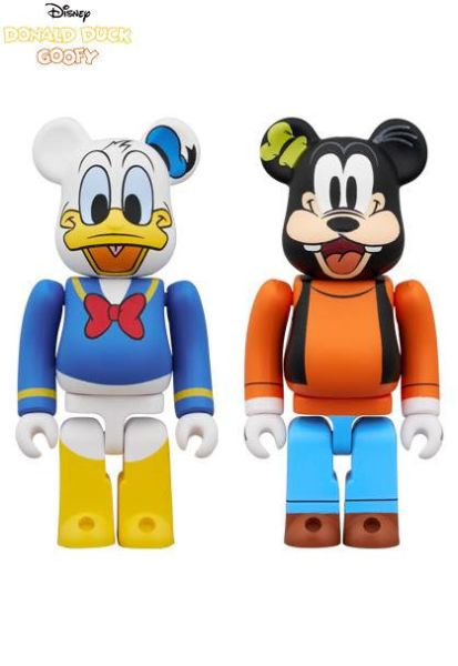 【預購】庫柏力克熊 BE@RBRICK  迪士尼 唐老鴨＆高飛 DONALD DUCK & GOOFY 2PCS SET 100% 