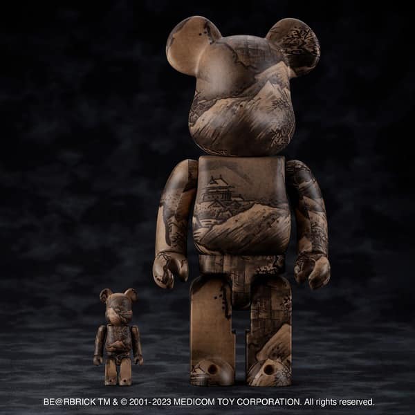 【預購】庫柏力克熊 BE@RBRICK 雪舟 国宝 「秋冬山水図（冬景図）」100%+400% 