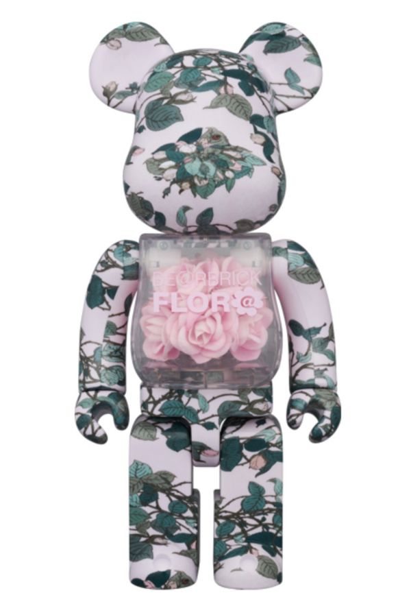 【預購】庫柏力克熊 BE@RBRICK  FLOR@ PINK ROSE 粉紅肚中花 400%&1000% 