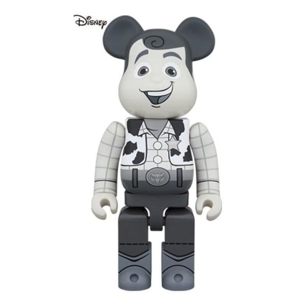 【現貨】庫柏力克熊 BE@RBRICK 黑白胡迪 WOODY B&W Ver. 1000％ 