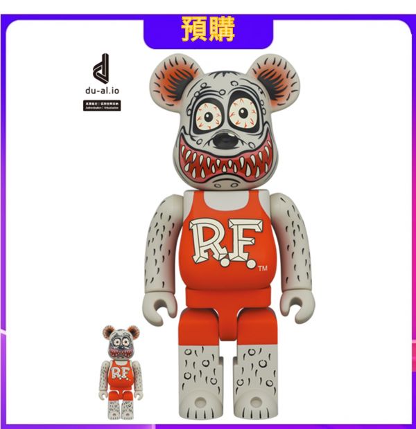 【預購】庫柏力克熊 BE@RBRICK 老鼠芬克 灰色版 RAT FINK GRAY Ver. 500% 