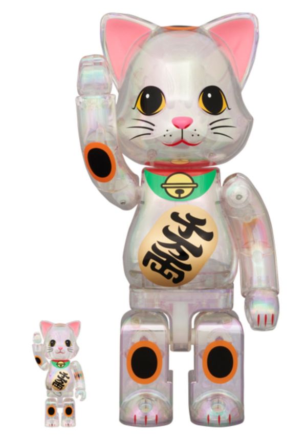 【預購】庫柏力克熊 BE@RBRICK  透明招財貓 千萬兩 NY@BRICK 招き猫 千万両 透明メッキ 100％ & 400％ 