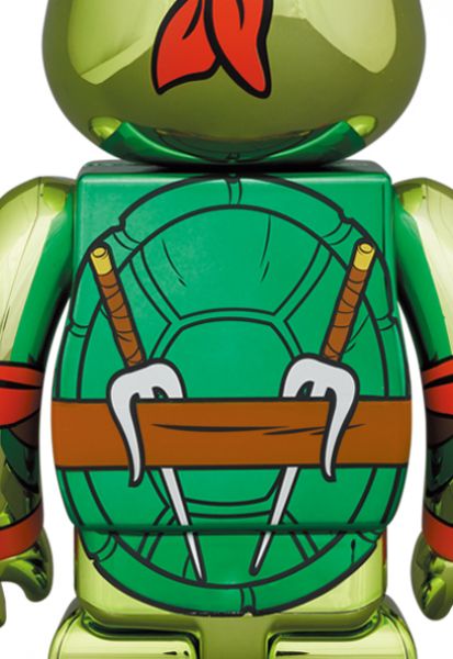【預購】庫柏力克熊 BE@RBRICK 忍者龜 拉菲爾 電鍍版 RAPHAEL CHROME Ver. 500%&1000% 