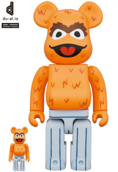 【預購】庫柏力克熊 BE@RBRICK 芝麻街 奧斯卡 橘色版 OSCAR THE GROUCH (The Original Orange Fur Ver.) 500% 