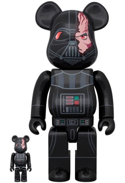 【預購】庫柏力克熊 BE@RBRICK 星際大戰 黑武士 DARTH VADER(TM) DAMAGE Ver. (OBI-WAN KENOBI Ver.) 100％ & 400％ 