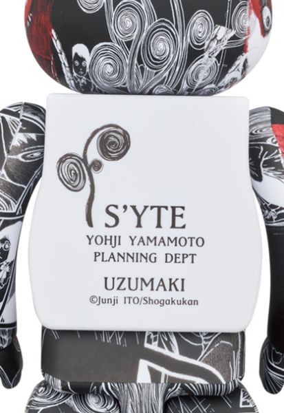 【預購】庫柏力克熊 BE@RBRICK 山本耀司×伊藤潤二 漩渦 S'YTE × Junji Ito UZUMAKI 500% 
