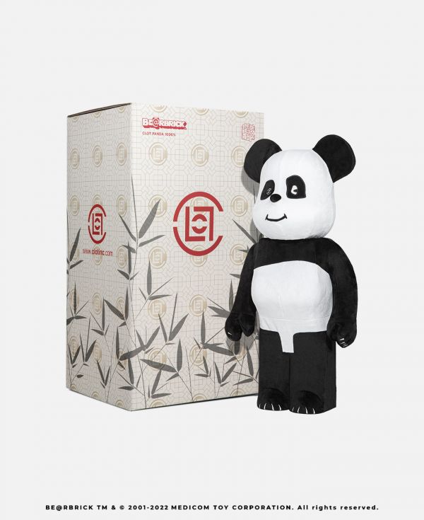 【預購】庫柏力克熊 BE@RBRICK × CLOT 熊貓 500%&1000% 