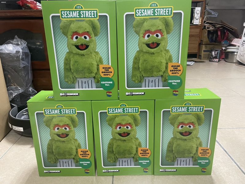 【現貨】庫柏力克熊 BE@RBRICK 芝麻街 奧斯卡 OSCAR THE GROUCH Costume Ver. 400% 