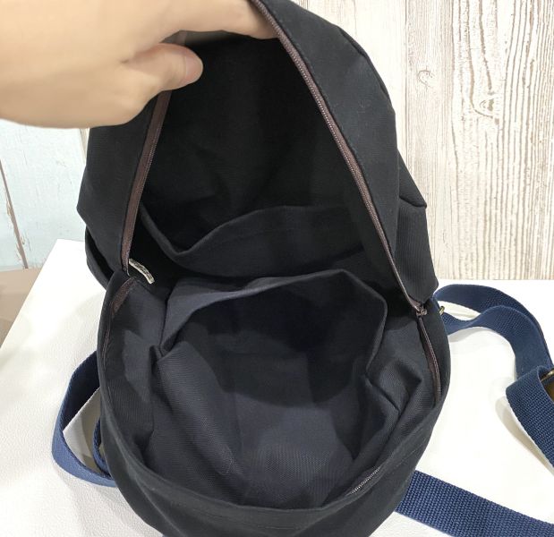 雙肩後背包 (黑色帆布) 接單生產* 後背包,帆布包,Backpack,バックパック,休閒包,環保布包