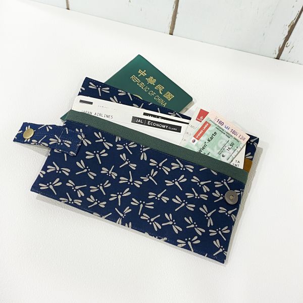 護照套+扣帶 (日和蜻蜓)  接單生產* 護照套,passportcase,パスポートケース