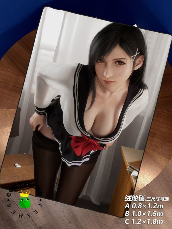 皇呱 《JK少女愛麗絲、蒂法》最終幻想裝飾畫 