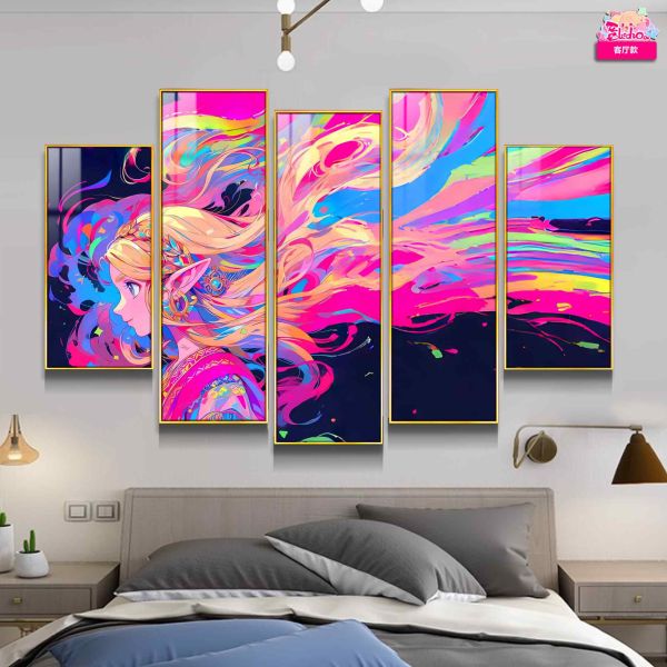 阿喵畫社 塞爾達公主五幅異形套組裝飾畫 