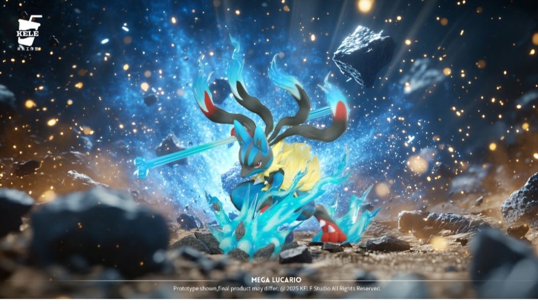 可樂小作坊 圖鑑1/20系列第五彈-mega路卡利歐 