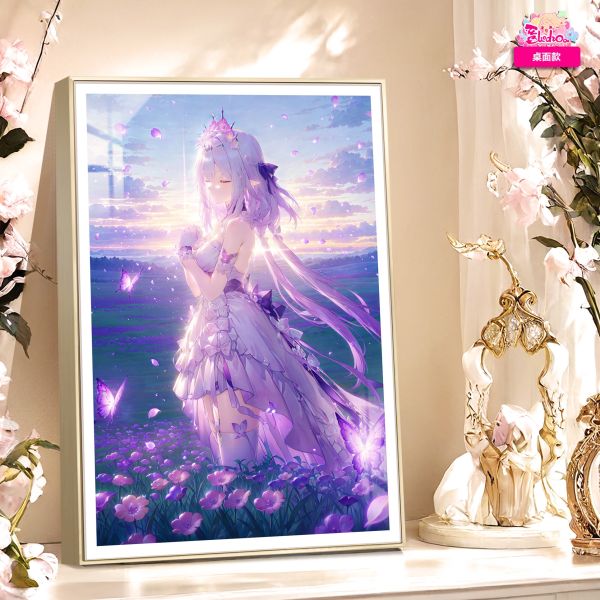 阿喵畫社 花海遐蝶高清裝飾畫 