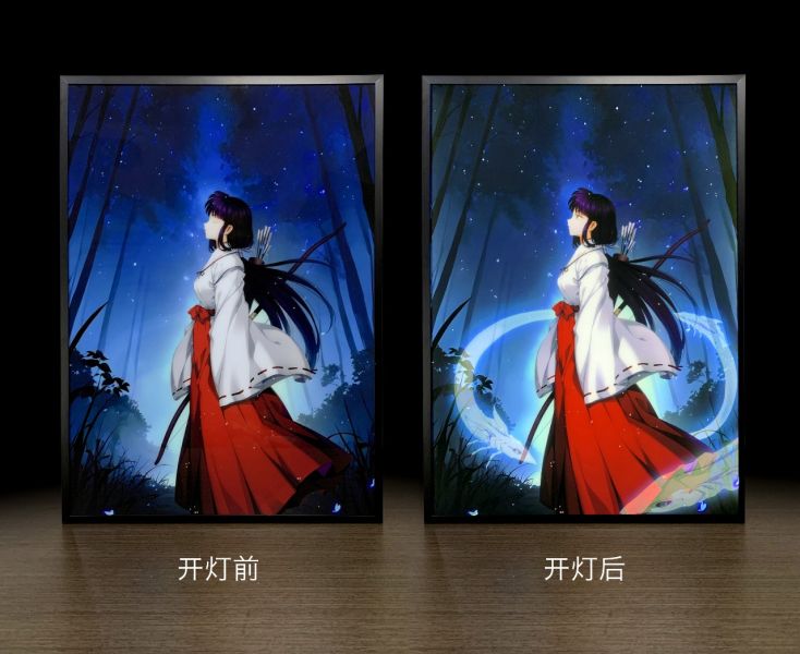 萌萌匠 犬夜叉桔梗燈光裝飾畫二次元周邊掛畫禮物 