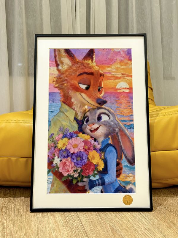 星空《炫彩動物城》瘋狂動物城2Zootopia裝飾畫 