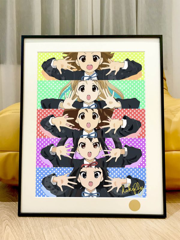 星空工作室 《輕音部》K-ON！輕音少女平澤唯秋山澪裝飾畫 