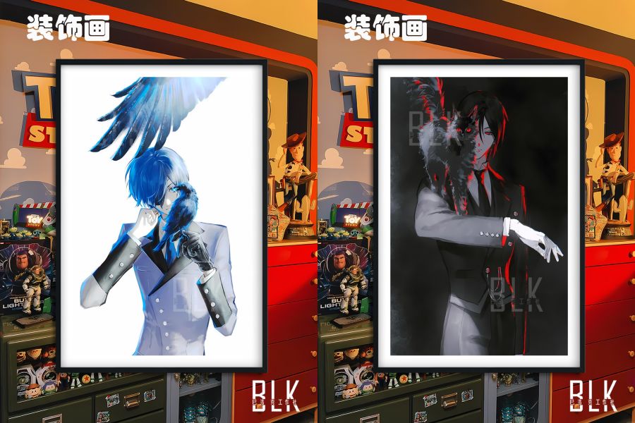 巴洛克 夏爾黑執事Black Butler裝飾畫/冰箱貼 