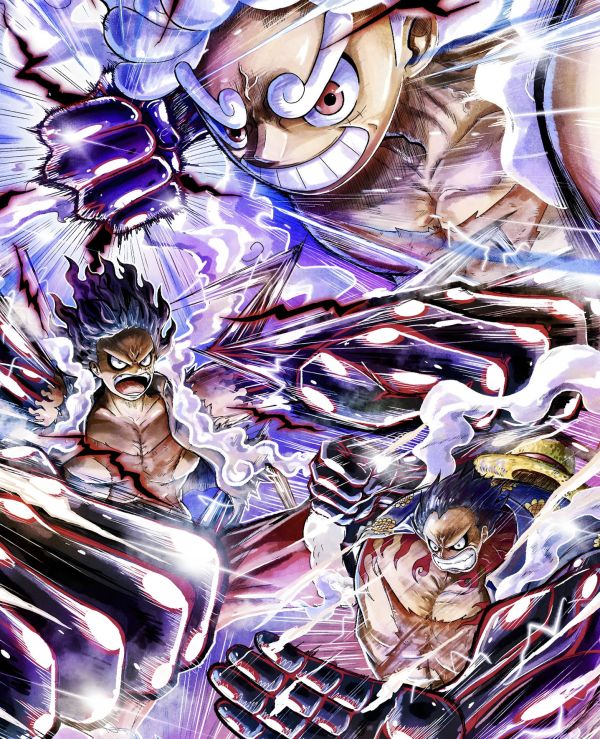 H2工作室 《蒙奇D路飛》海賊王尼卡太陽神四檔五檔裝飾畫 