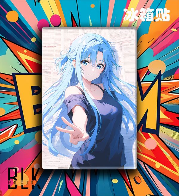 巴洛克 《萌妹亞絲娜》刀劍神域裝飾畫/冰箱貼 
