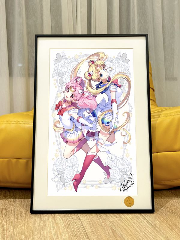 星空《月野兔》美少女戰士小小兔水冰月水手月亮小淑女裝飾畫 