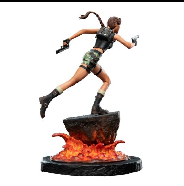 正版授權 WETA Workshop 18.3cm 古墓麗影 勞拉·克勞馥 火焰聖殿雕像 