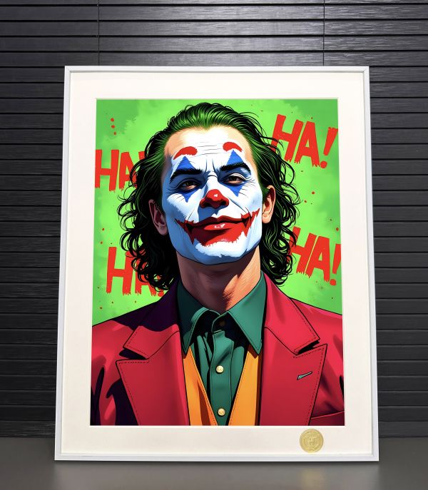 H2工作室 《Joker》小丑傑昆菲尼克斯希斯萊傑DC蝙蝠俠裝飾畫 