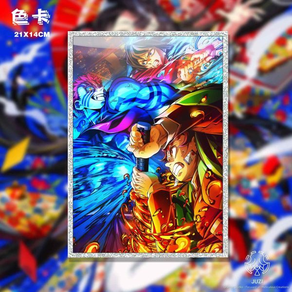 JUZI橘子工作室 義勇炭治郎VS猗窩座 裝飾畫 