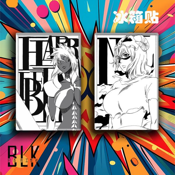 巴洛克 黑白破面十刃死神虛圈境界裝飾畫/冰箱貼 