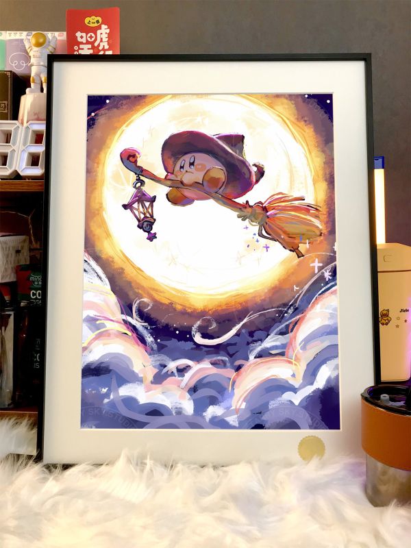 星空《魔法星之卡比》Kirby卡比之星Switch裝飾畫 