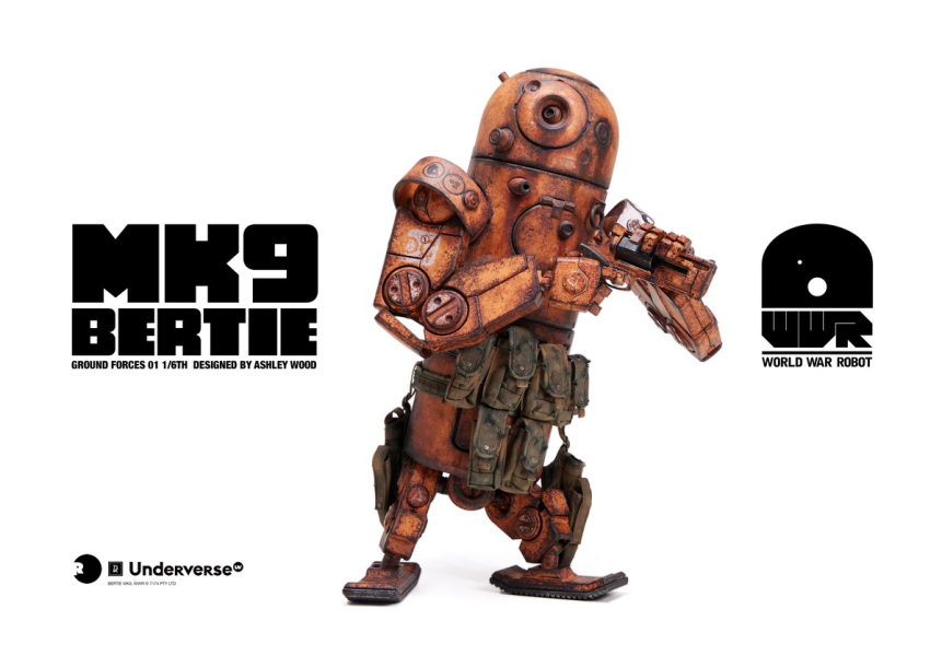 正版授權 Underverse 1/6 World War Robot系列 可動機器人DESERT ALPHA BERTIE MK9 