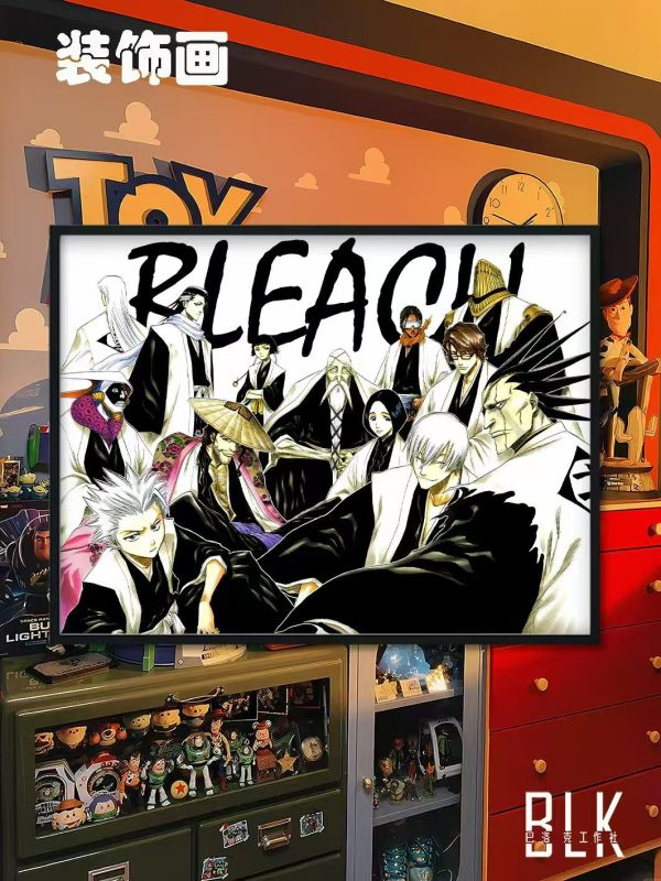 巴洛克 死神京樂春水藍染惣右介碎蜂東仙要裝飾畫/冰箱貼 