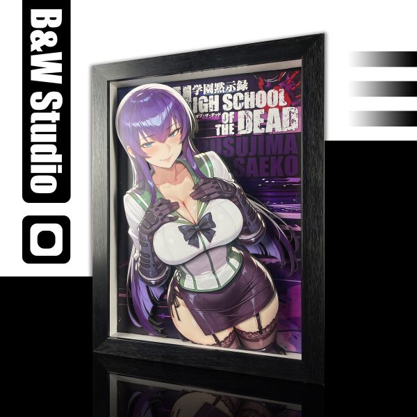 黑白畫映B&W Studio 毒島冴子 立體裝飾畫 