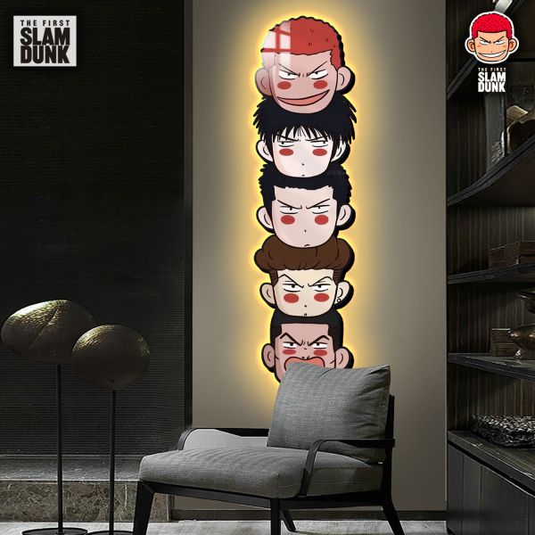 阿喵畫社 灌籃高手全隊疊疊樂超長燈帶畫 