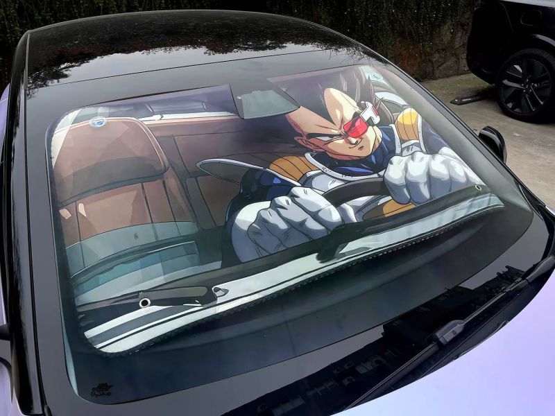 千鳥社 《汽車前擋遮陽-貝吉塔》七龍珠可愛汽車遮陽防曬前擋 