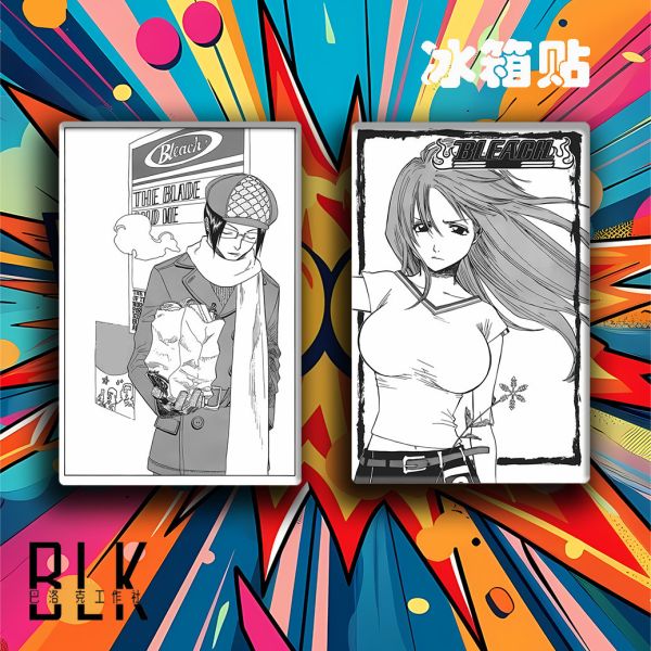 巴洛克 死神現世篇一護露琪亞茶渡織姬裝飾畫/冰箱貼 