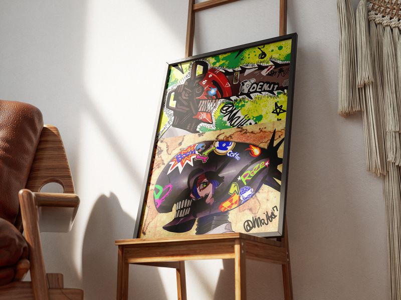 千鳥社《塗鴉鏈鋸人》電次蕾塞炸彈惡魔午睡毯地毯裝飾畫 