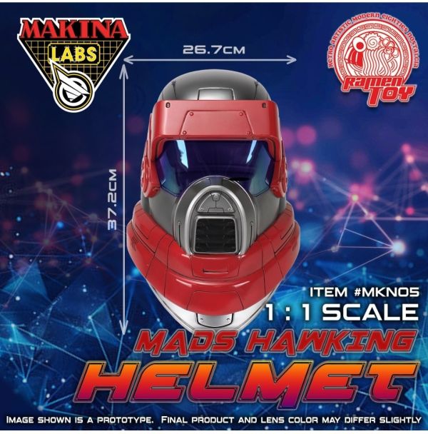 正版授權 Ramen Toy 1/1 MAKINA LABS MADS HAWKING 頭盔 