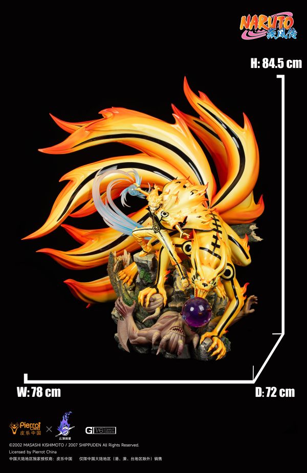【補款】正版授權 皮樂中國×雲頂摘星工作室 《火影忍者》九喇嘛鏈接模式 漩渦鳴人 1/6雕像 