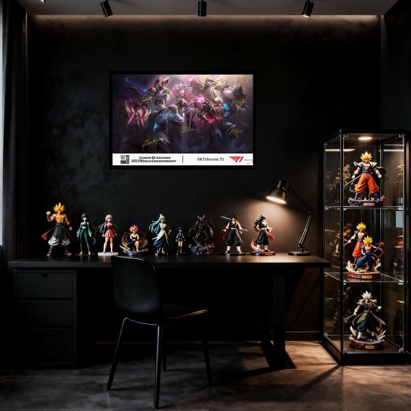 千鳥社 英雄聯盟全球總決賽冠軍S賽skt t1戰隊海報藝術畫 