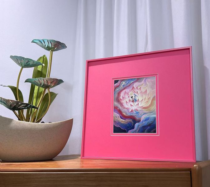 千鳥社 《藕餅藝術畫》哪吒之魔童鬧海敖丙靈珠魔丸三太子藝術裝飾畫擺臺 